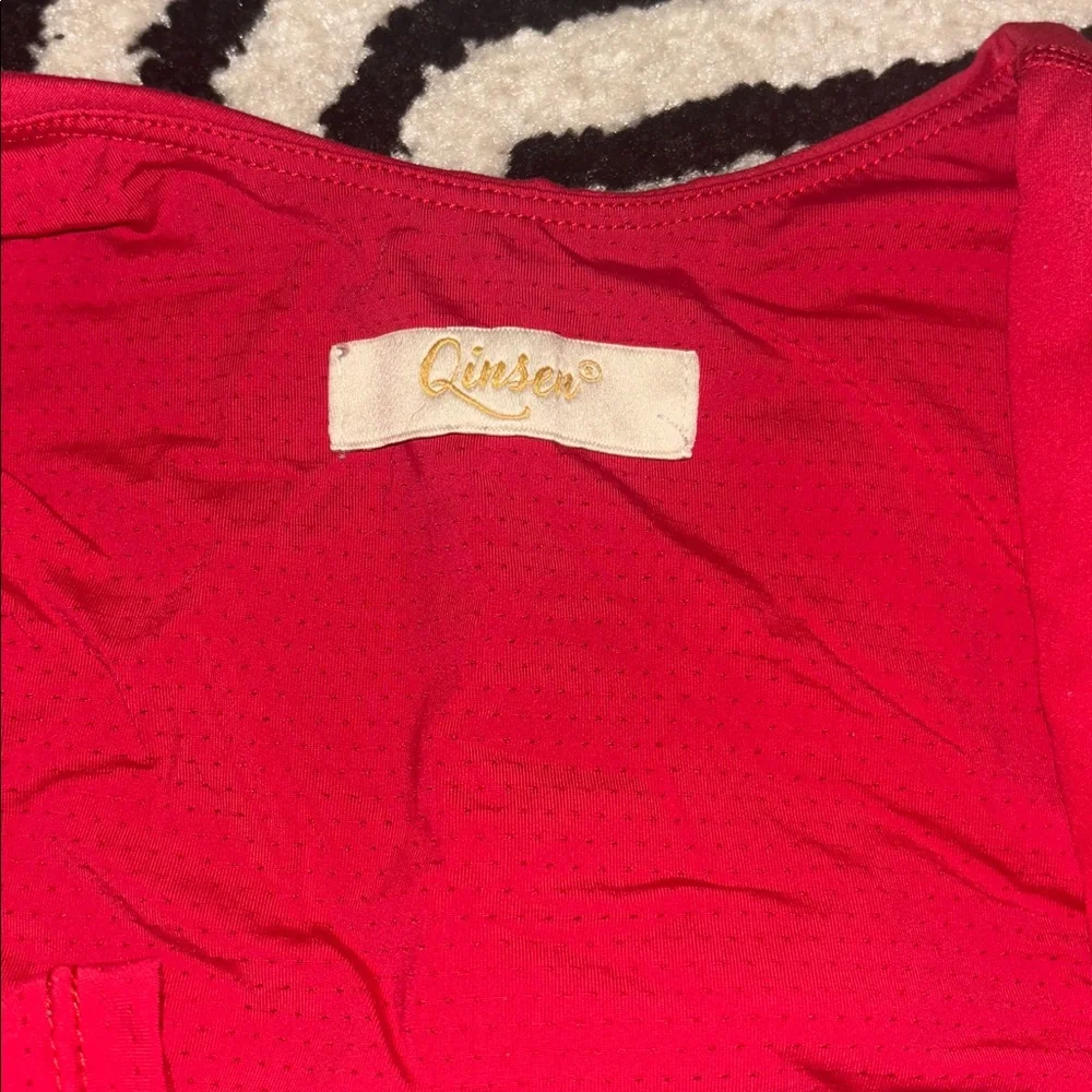 Red Workout Bodysuit - Picture 3 of 4